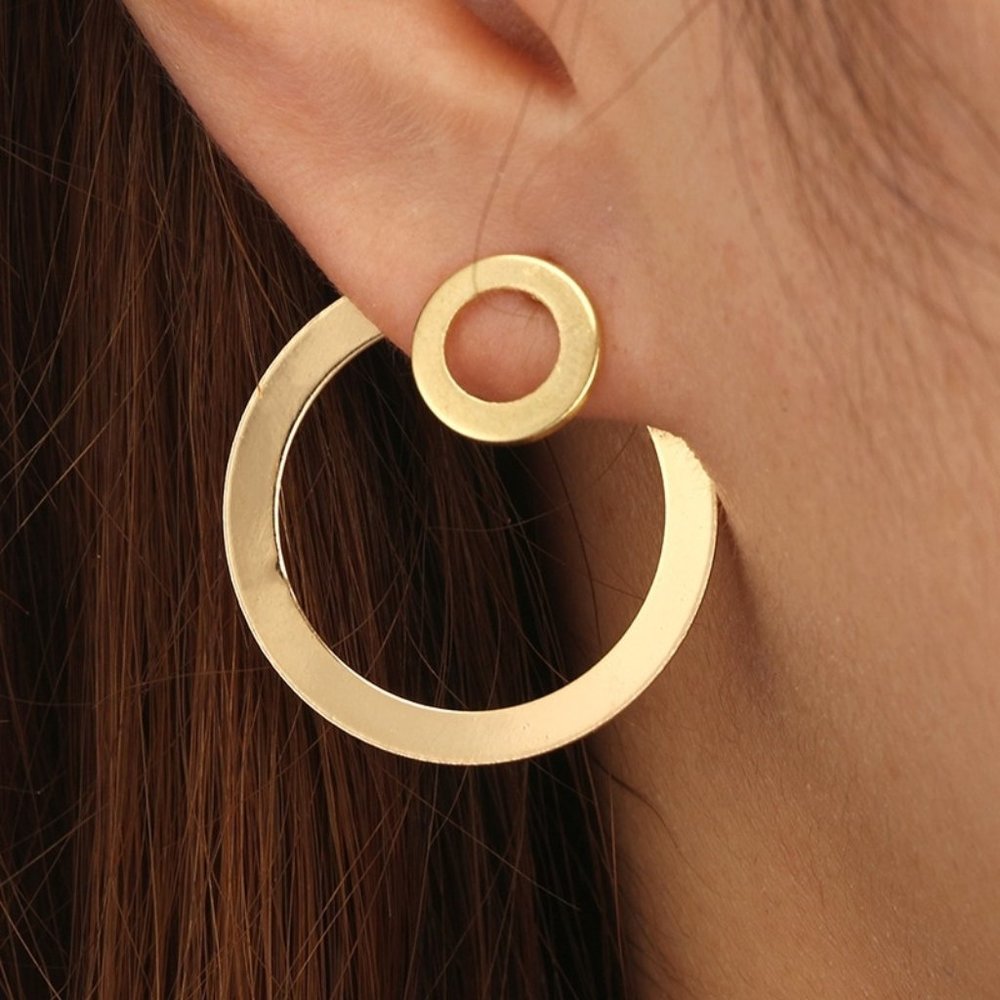 Earrings Women Circle Bohemian Hoop Drop Cute Trendy Jewelry - Picture 7 of 7